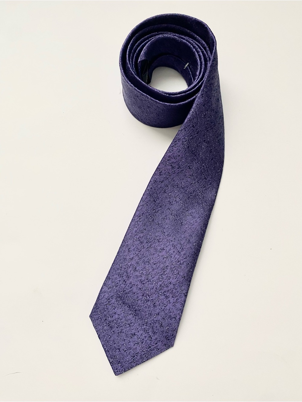 John Varvatos Deep Purple Textured Silk Tie